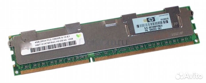 RAM HP 4GB DDR3 1333MHz серверная (с радиатором)