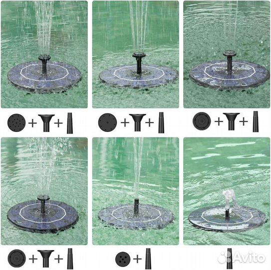 Новый. Фонтан на солнечной батарее, плавающий