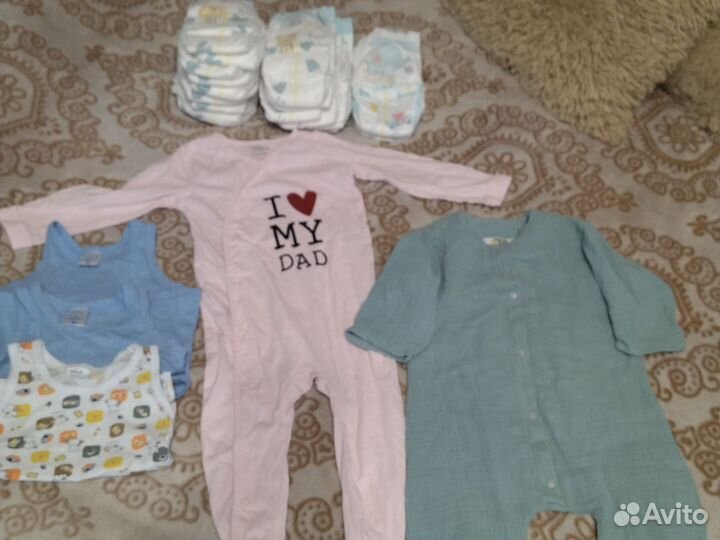 Памперсы 3,4 Бодики Комбинезоны