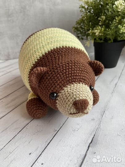 Вязаные игрушки мишка