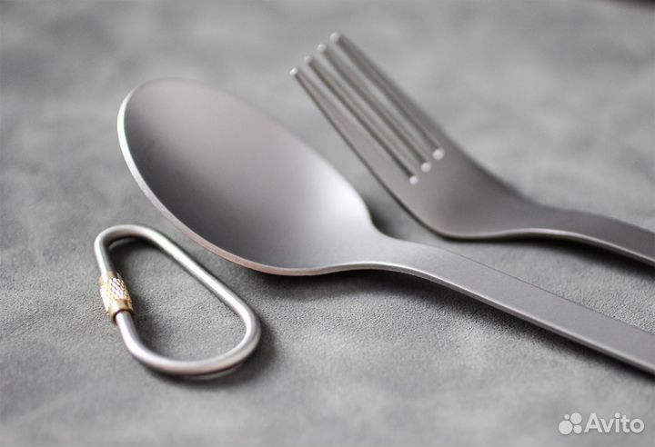 Приборы титановые туристические Tomshoo 3 в 1