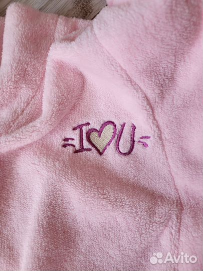 Новый халат банный 10-12 лет 134-146 рост розовый