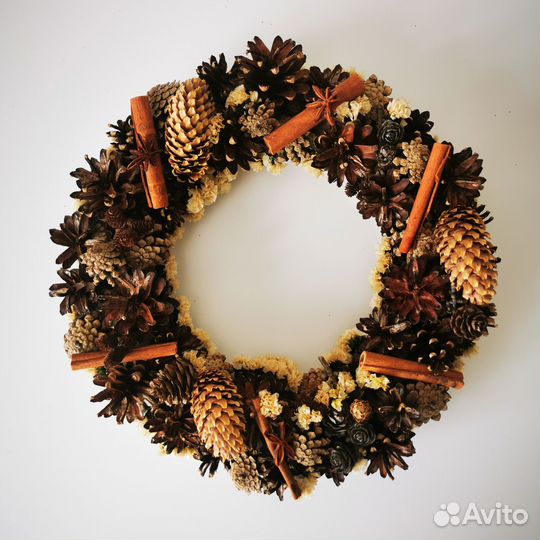 Новогодний венок рождественский в ассортименте