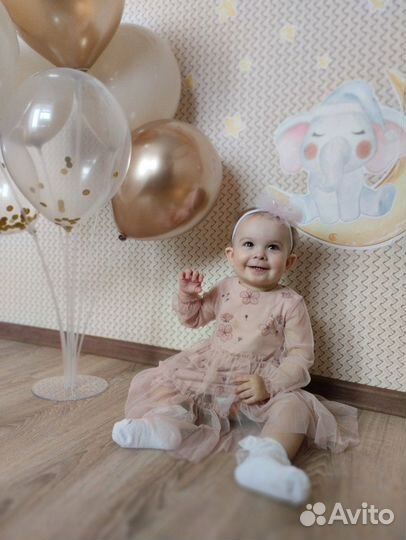 Нарядное платье для девочки на годик 86