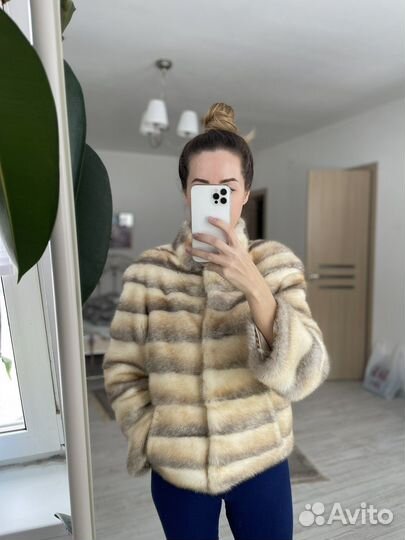 Шуба норковая поперечка 40-42