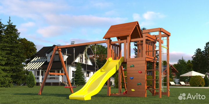 Детская площадка Савушка Мастер 10 (Махагон)