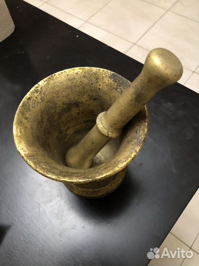 Ступка латунная антикварная
