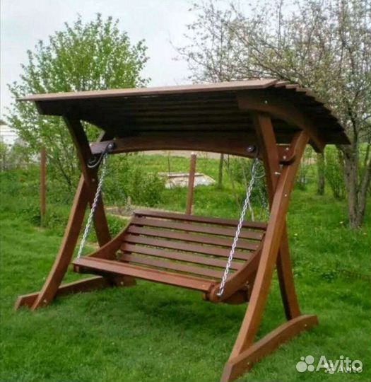 Деревянные качели