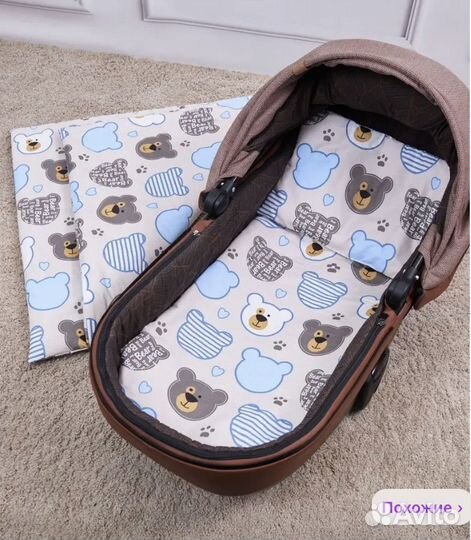 Комплект в коляску подушка матрас одеяло