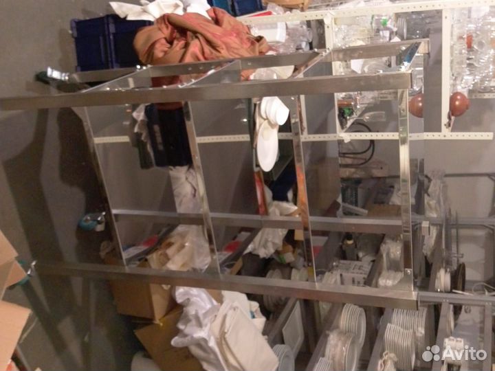 Стеллаж на колесах из нержавейки