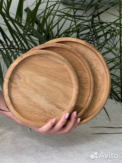 Набор деревянных тарелок