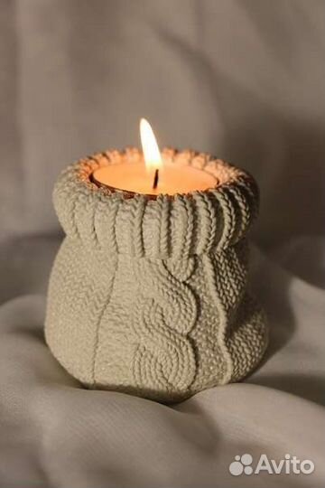 Подсвечник вязаный мешочек для Дмитрия
