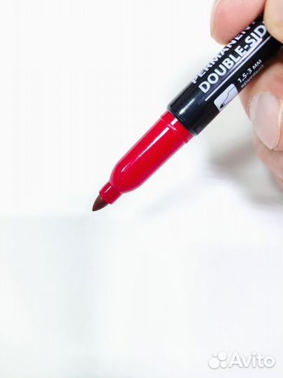 Маркер двусторонний brauberg, красный