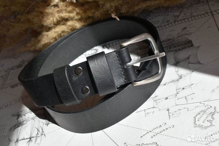 Ремень мужской кожаный ручной работы