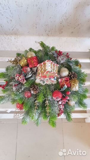 Новогодняя композиция на стол