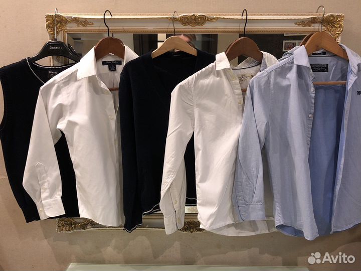 Рубашка жилет кардиган на мальчика школьная форма