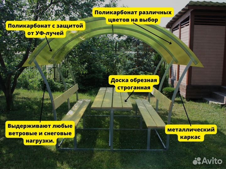 Беседка для дачи из Поликарбоната