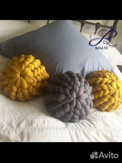 Декоративные подушки из шерсти мериноса 2 шт