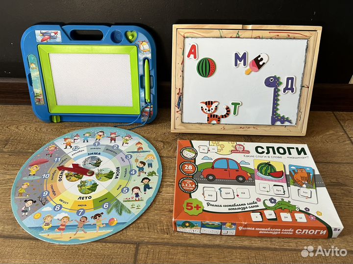 Развивающие игрушки магнитная доска алфавит слоги