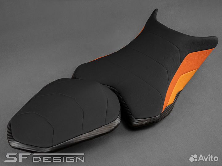 Сиденье для Kawasaki Z800 Two Orange Black Suns