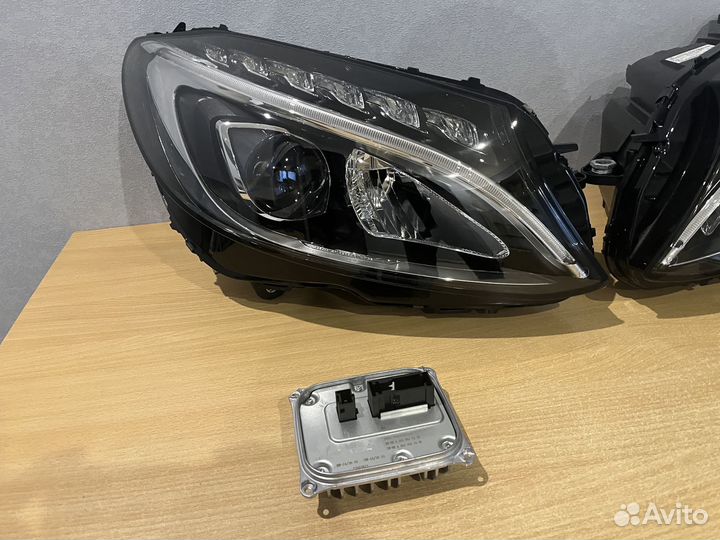 Фары Mercedes w205 дорестайлинг всборе с блоками