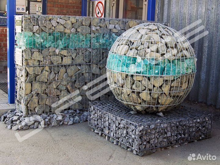 Сварной габион 0,4х0,4х0,4 м, оцинкованный