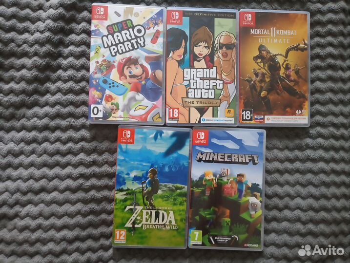 Игровая приставка nintendo switch с играми бу