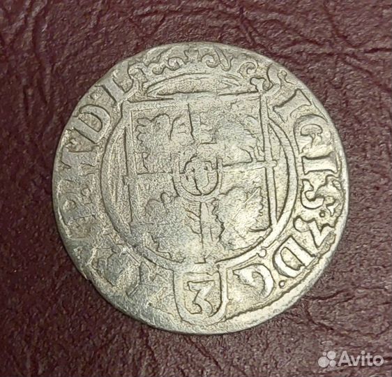 Монета Польша 1/24 талера 1623 Серебро