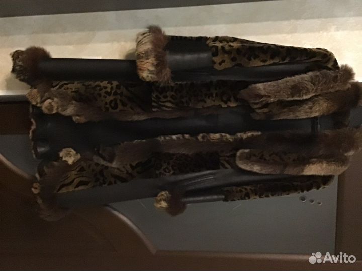 Женская кожаная дубленка р.48-50