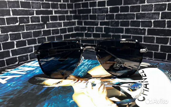 Солнцезащитные очки chrome hearts мужские