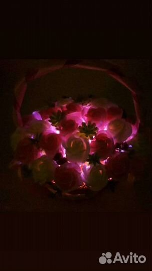 Букеты-ночники из мыльных роз.Новинка