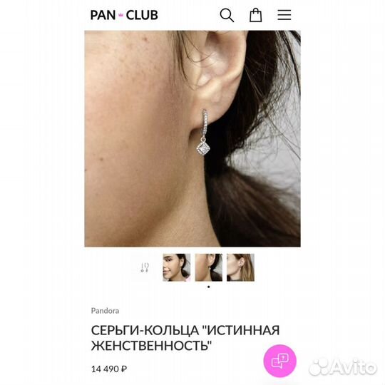 Новые серебряные серьги в стиле Pandora