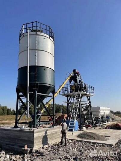 Бетонный завод скиповый 45 м3
