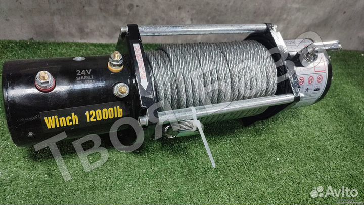 Лебедка автомобильная 12000 LBS метал 24 вольта