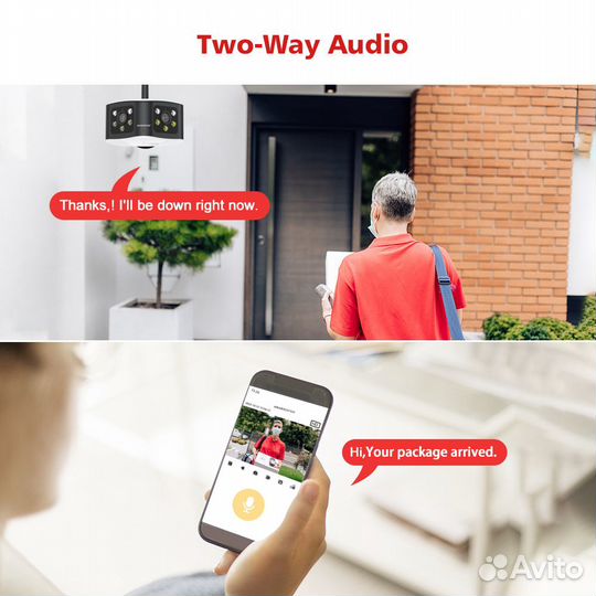 Уличная панорамная(165) WiFi IP 4 MP камера