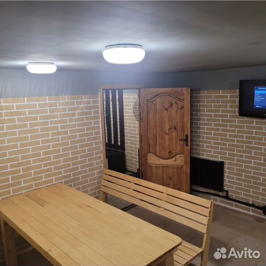 Русская баня на дровах с купелью 