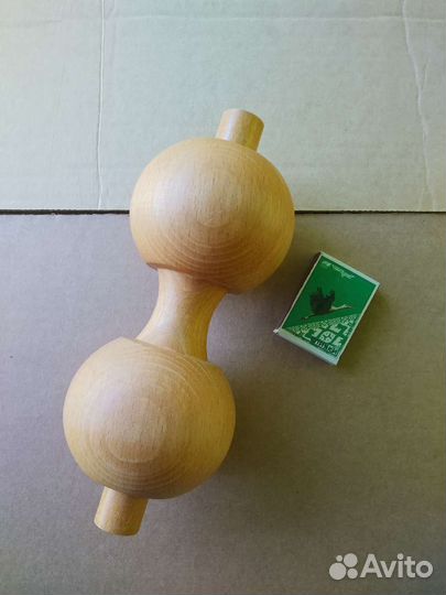 Массажный ролик для спины. материал: бук