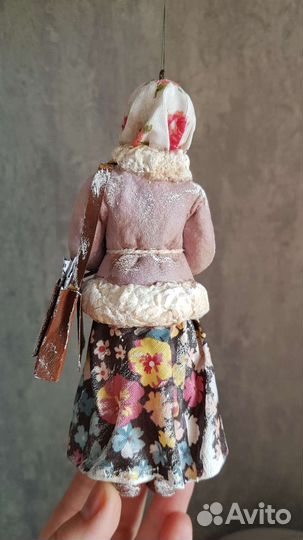 Ватная ёлочная игрушка 