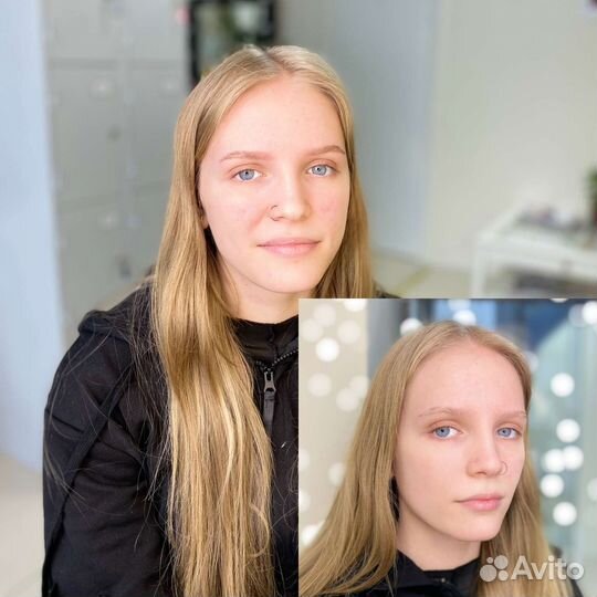 Коррекция бровей, окрашивание