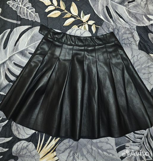 Юбка кожаная для девочки 116