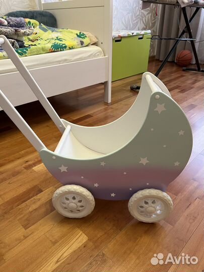 Коляска для кукол и кроватка набор