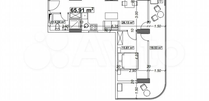 2-к. квартира, 65 м² (Грузия)