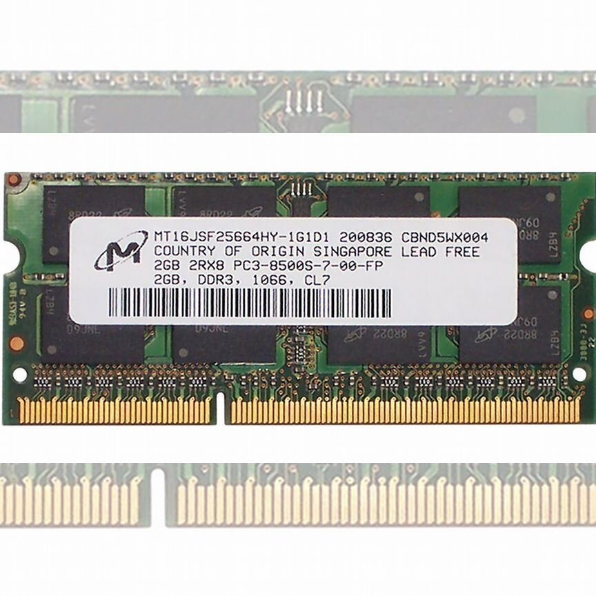 [MT16JSF25664HY-1G1D1] Оперативная Память Micron 2gb Mt16jsf25664hy-1g1d1