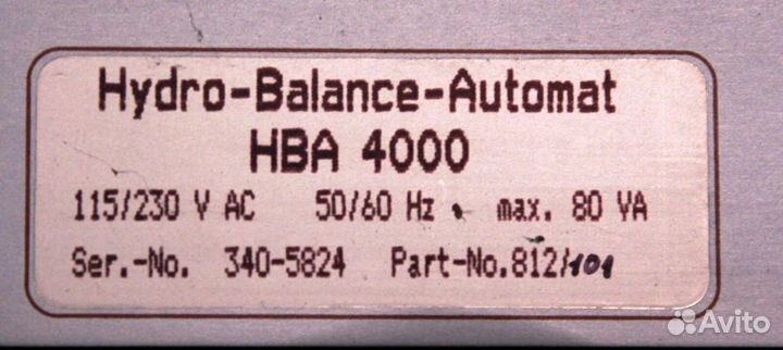 Dittel HBA 4000 Hydro-Balance-Automat Hydro-Balanc