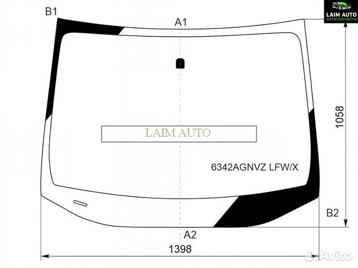 Стекло лобовое Opel Astra 15- 6342agnvzlfwx