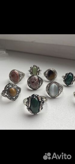 Серебряные серьги кольца СССР