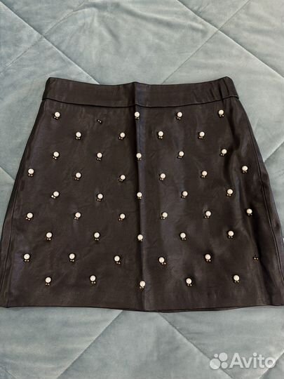 Юбка кожаная