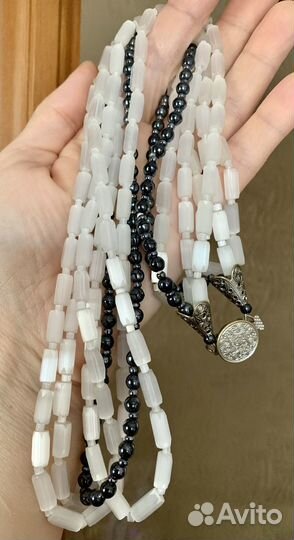 Сатиновые бусы Чехословакия