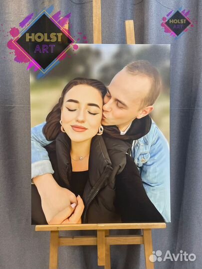 Портрет по фото / Картина на холсте на подарок