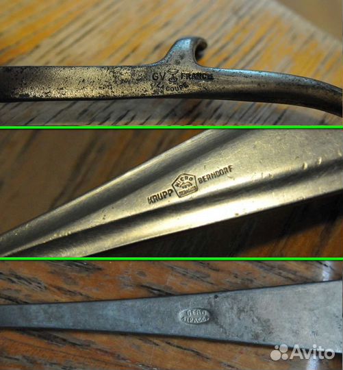 Старинная ложка вилка машинка для стрижки Франция